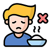 Regurgitation of undigested food Regurgitation of undigested food